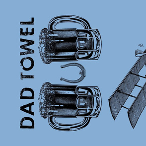 DAD TOWEL BI-PLANE (BLUE)