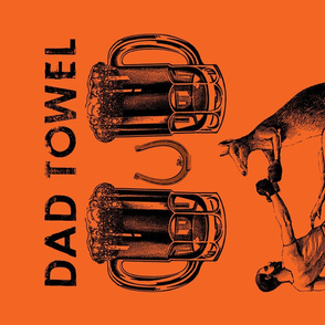 DAD TOWEL KANGAROO (ORANGE)