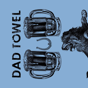 DAD TOWEL LION (BLUE)