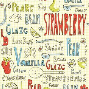 Summer Sweets - Vintage Fruit Typography