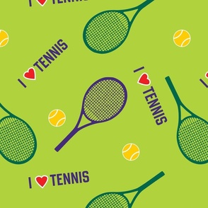 I love tennis / fresh green - large scale tiles