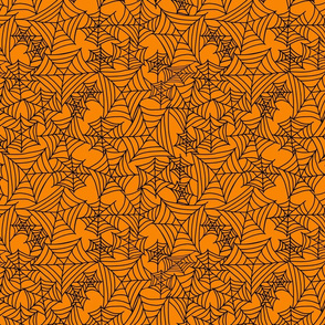 cobwebs black on orange
