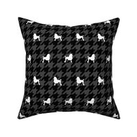 Poodle Houndstooth - White on Black