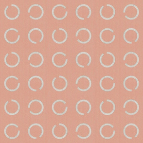 Pink Herringbone Circles  Neutral Wallpaper Fabric Circles 