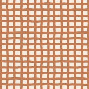 Wobbly Grid // Copper Marigold on Shell