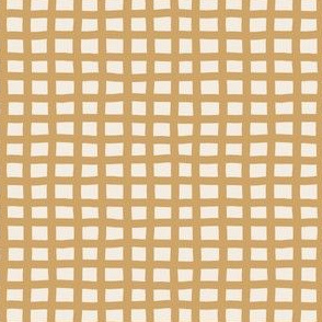 Wobbly grid // Golden Sunshine Yellow on Shell