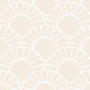 Mosaic Sun Tile in Cream Shell