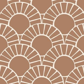 Mosaic Sun tile in Maple Brown