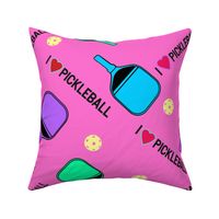 I love pickleball pink - large scale tiles