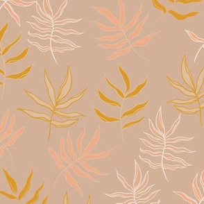 Fall Leaf - One Way - Peachy Mauve