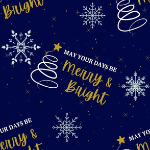 May Your Days be Merry & Bright - navy large