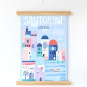 Tea Towel Santorini Greece