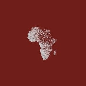 Africa Map Repeat on Red 