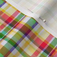 Madras Plaid in Yellow Red and Green