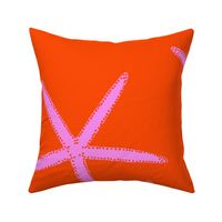 LARGE ORANGE AND PINK STARFISH