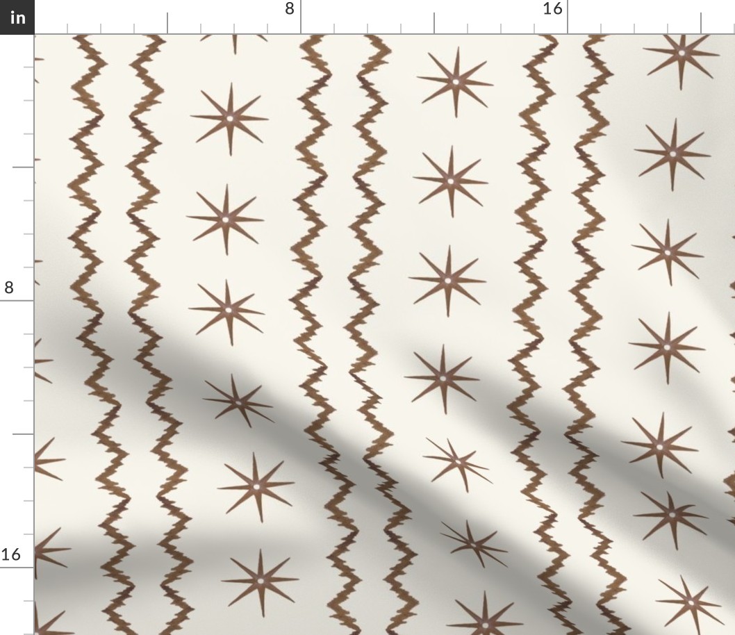 Small scale stars-and-stripes-brown-and-cream