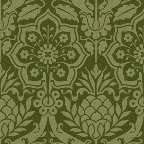 Day's Damask, green, large