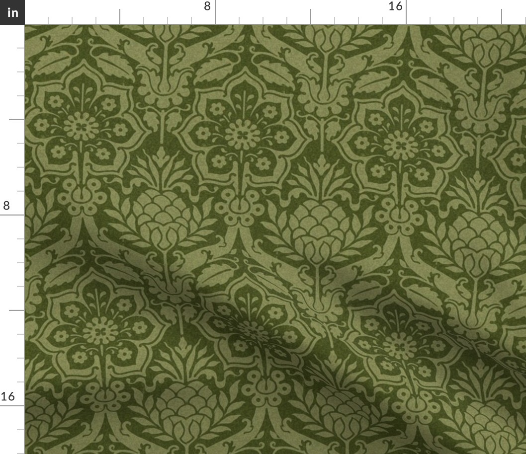 Day's Damask, green