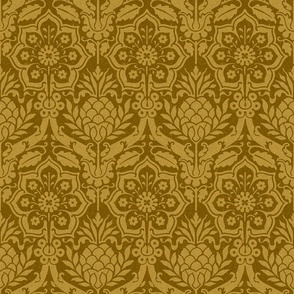 Day's Damask, amber-gold
