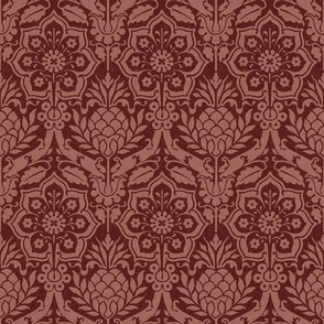 Day's Damask, maroon red