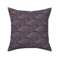 Minimalist sea ocean waves and surf vibes abstract salty water minimal Scandinavian style stripes purple lilac black LARGE