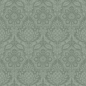 Day's Damask, silvery sage green