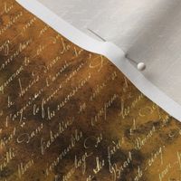 Script on Aged Gold