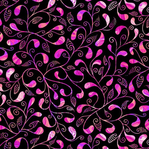 Scratch Art Vines--pink and purple