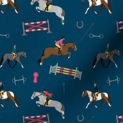 Hunter Jumper Horses & Ponies On Navy