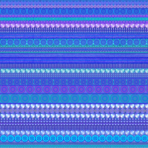 Blue Tones Circle Stripes