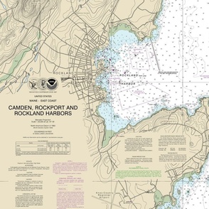 Rockland Rockport Maine Nautical Chart