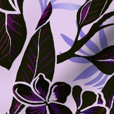Nostalgic plumeria-pink purple fern-fix