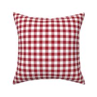 maroon red gingham check | small