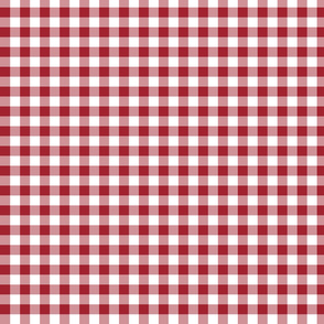 maroon red gingham check | small