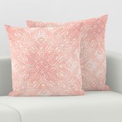 Blush Peach Pink Textured Folk Art Doodle