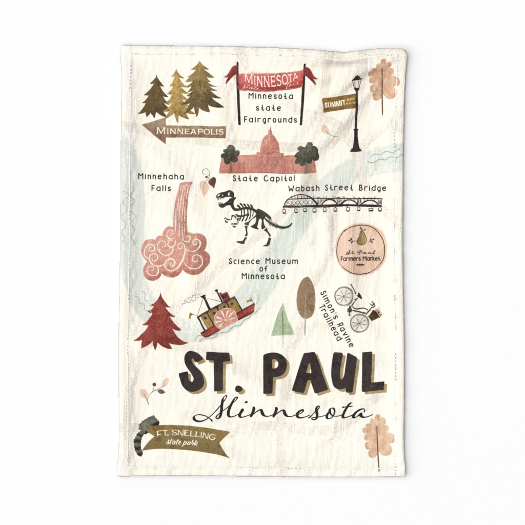 St Paul Minnesota Tea Towel