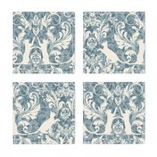 cat damask aqua