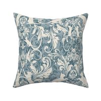 cat damask aqua