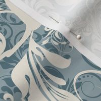 cat damask aqua