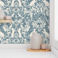 cat damask aqua