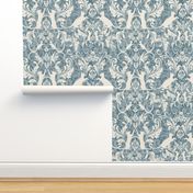 cat damask aqua