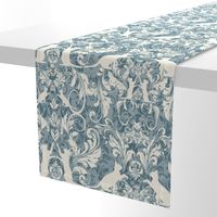 cat damask aqua