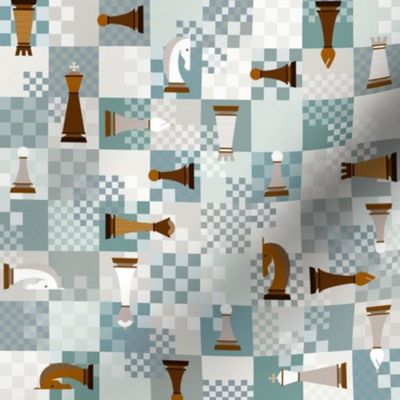 chess on teal - small