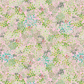 7 The Land of Rest  Floral Flowers on pink