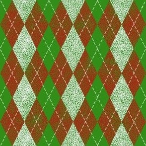 Christmas Argyle, Red, Green and White