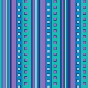 squares and stripes purple, lavender, turquoise, blue