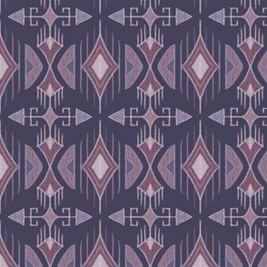 tribal arrows and diamonds, plum rose pink