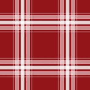 modern farmhouse plaid red and white