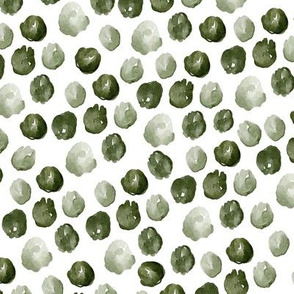 Green Dots White Background/ Forest Equilibrium