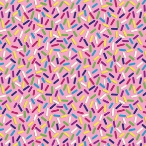 Candy Sprinkles on Pink - S